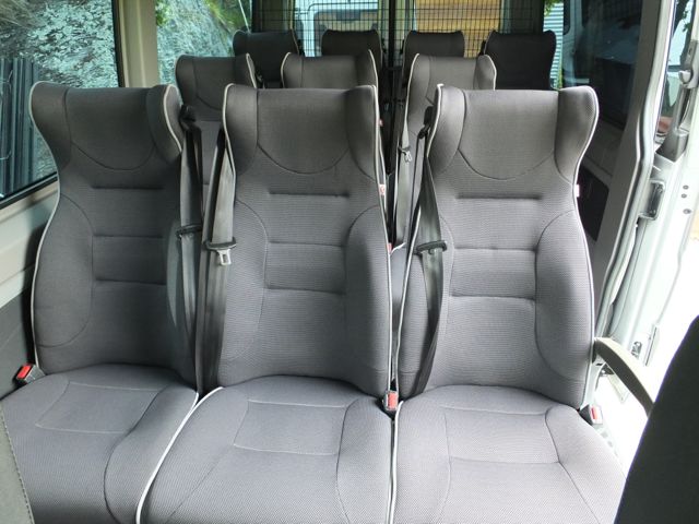 Passenger seats inside a van