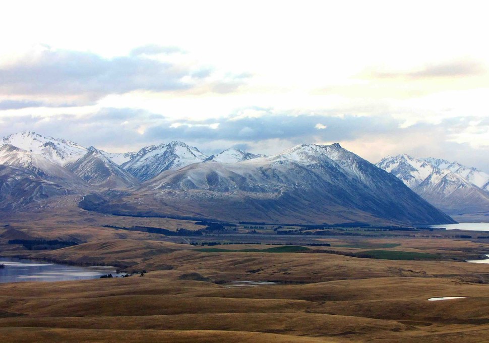 The Mackenzie Basin with the snow-covered Southern Alps behind